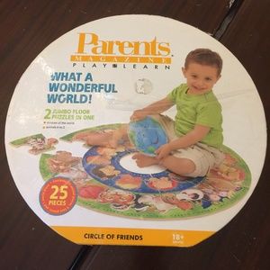Parents Magazine Play & Learn What A Wonderful World Floor Puzzle Kids 18mo up